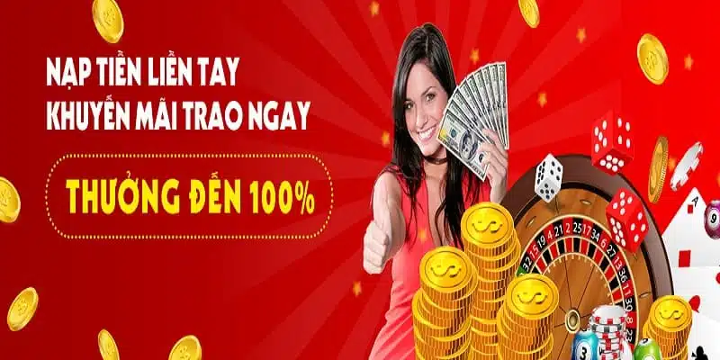 Khuyến mãi BK8 - Nạp đầu để nhận thưởng lên đến 100% 